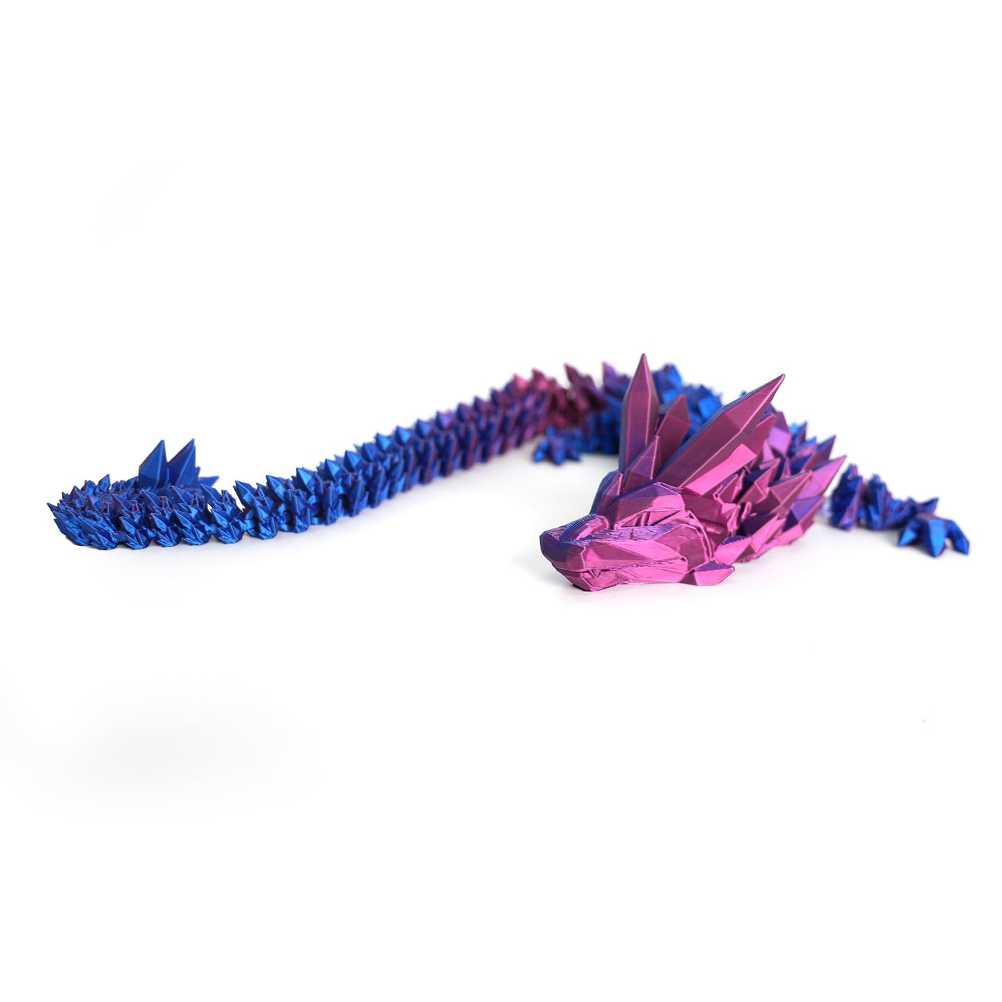 Flavery 3D Printed Dragon - 24 Inch Dragon Fidget Toy, Large Pearly Sheen Articulated Dragon, 3D Printed Gift For Birthday, Figu
