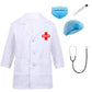Rudra Fancy Dress Polyester Doctor Coat For Kids | Nurse Costumes For Girls Fancy Dress Competition For Age Group 3 To 12 Yrs,Mu