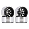 INJORA 1.0 Beadlock Wheel Stamped Steel Beadlock Deep Dish 1.0'' Wheels for 1/18 TRX4M Axial AX24 SCX24 Gladiator Deadbolt Bronc