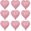 Pastel Pink Heart Shaped Balloons Pack Of 10,18 Inch Love Valentine Balloons Heart Romantic Balloons For Valentines Day Propose