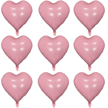 Pastel Pink Heart Shaped Balloons Pack Of 10,18 Inch Love Valentine Balloons Heart Romantic Balloons For Valentines Day Propose