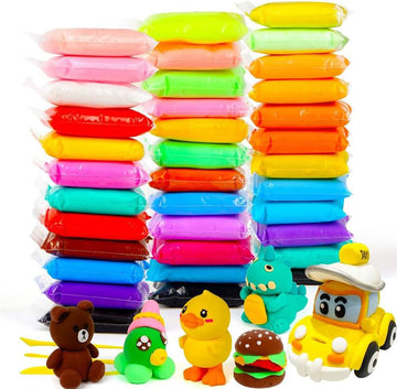 Sukechi Bouncing And Soft Clay Pack Of12 Multicolor For Kids With 3 Tools Pack Of 12