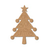 American Elm 6 Pcs Large Christmas Tree Mdf Ornaments  PreMarked Unpainted Wood Craft Kit For Diy Holiday Painting & Dcor (6X4