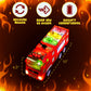 Zetz Brands Fire Truck Toy for Kids - 4D LED Lights, Real Siren Sound, Red, Push Car, Age 3+ - Ideal Birthday Gift