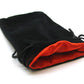 5'X8' Black Velvet Dice Bag With Red Satin Lining