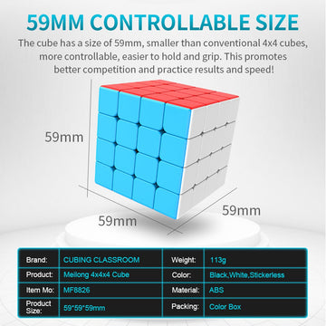 Hellocube Moyu Meilong 4X4 Speed Cube Stickerless Puzzle Magic Cube 4X4X4 Puzzle Game Toys