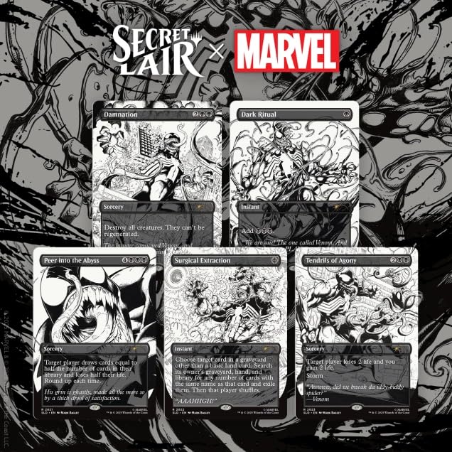 Magic the Gathering Secret Lair x Marvels Spider-Man: Venom Unleashed, 1 Piece (Inks) (Foil)