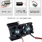 REhobby RC Motor Fan Radiator Aluminum Heat Sink Twin Cooling Fan for 1/10 RC Car 540/550 Track HSP HPI Wltoys Himoto Tamiya (Bl
