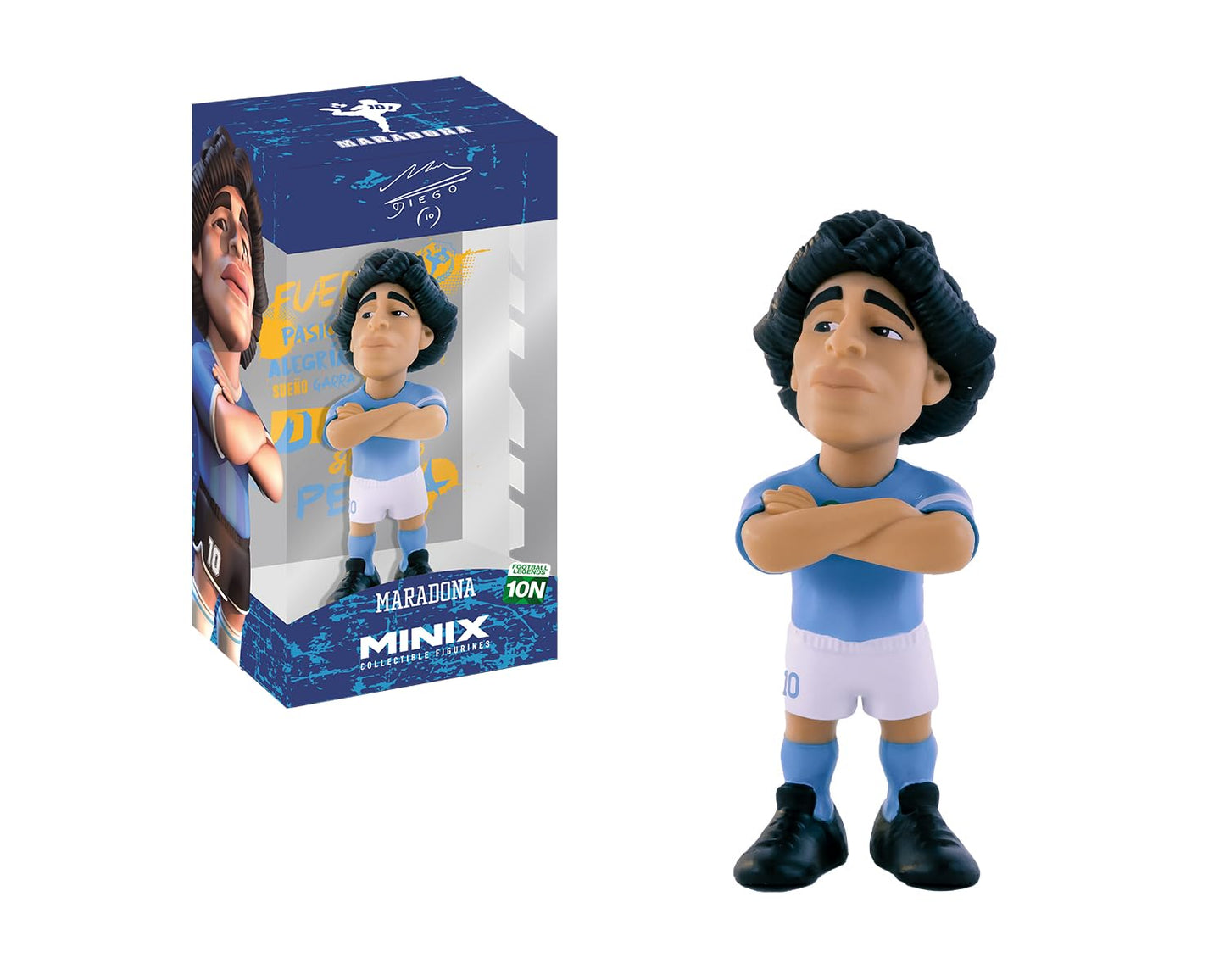 MINIX COLLECTIBLE FIGURINES Diego Armando Maradona Figure, 12cm, Blue, PVC, Model 13159