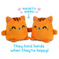 TeeTurtle Plushmates Reversible Plush Cat - Orange Tabby, 4.5 inch, Happy & Angry, Soft Plush Material, Model 5867-TY-PLA1