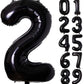 Atpata Funky Black Number Foil Balloons for Numeric Milestone Parties (40 INCH, 2)