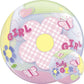 Qualatex 22 Baby Girl Butterflies Bubble Balloon