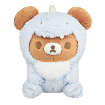 Rilakkuma Chairoikoguma San-X Original Plays With Dino Series Plush - Pastel Blue
