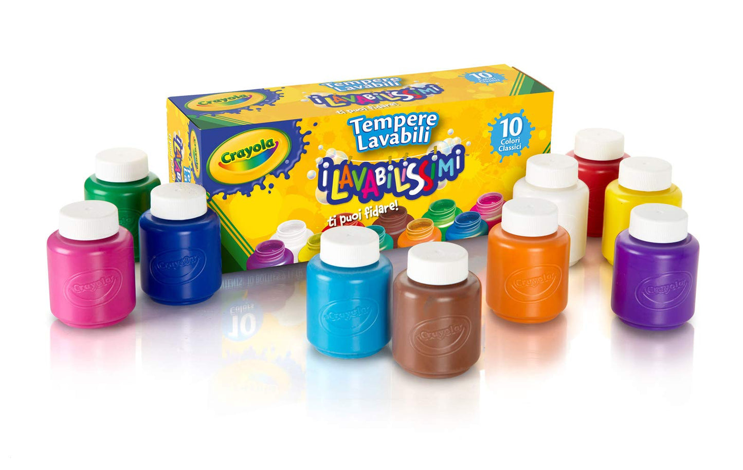 Crayola Washable Kids Set Activity Paint, Multi 10 per