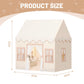 Wilwolfer Play Tent For Kids Indoor - Kids Play Tent Indoor Toddlers Play Tent Large Toddler Tent For Kids Toy House Birthday Gift For Boys & Girls Playroom Decor (Beige Playhouse With Mat)