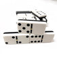 Marion & Co. Domino Double Six 6 Two Tone Black And White Tiles Jumbo Tournament Professional Size With Spinners In Black Elegant Velvet Bag
