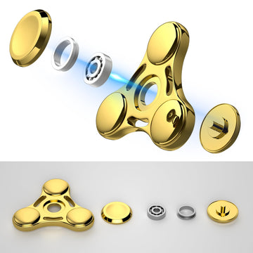 Fidget Spinners Toy, 2-5 Min Spins Time Stainless Steel R188 Bearing Metal Fidget Spinner, Edc Adhd Stress Anxiety Relieves, Fid