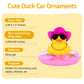 Wonuu Car Rubber Duck, Yellow Duck Decoration Dashboard With Sun Hat Swim Ring Necklace Sunglasses For Car Dashboard Decorations, Black Spots Pink Cowboy Hat-Pink