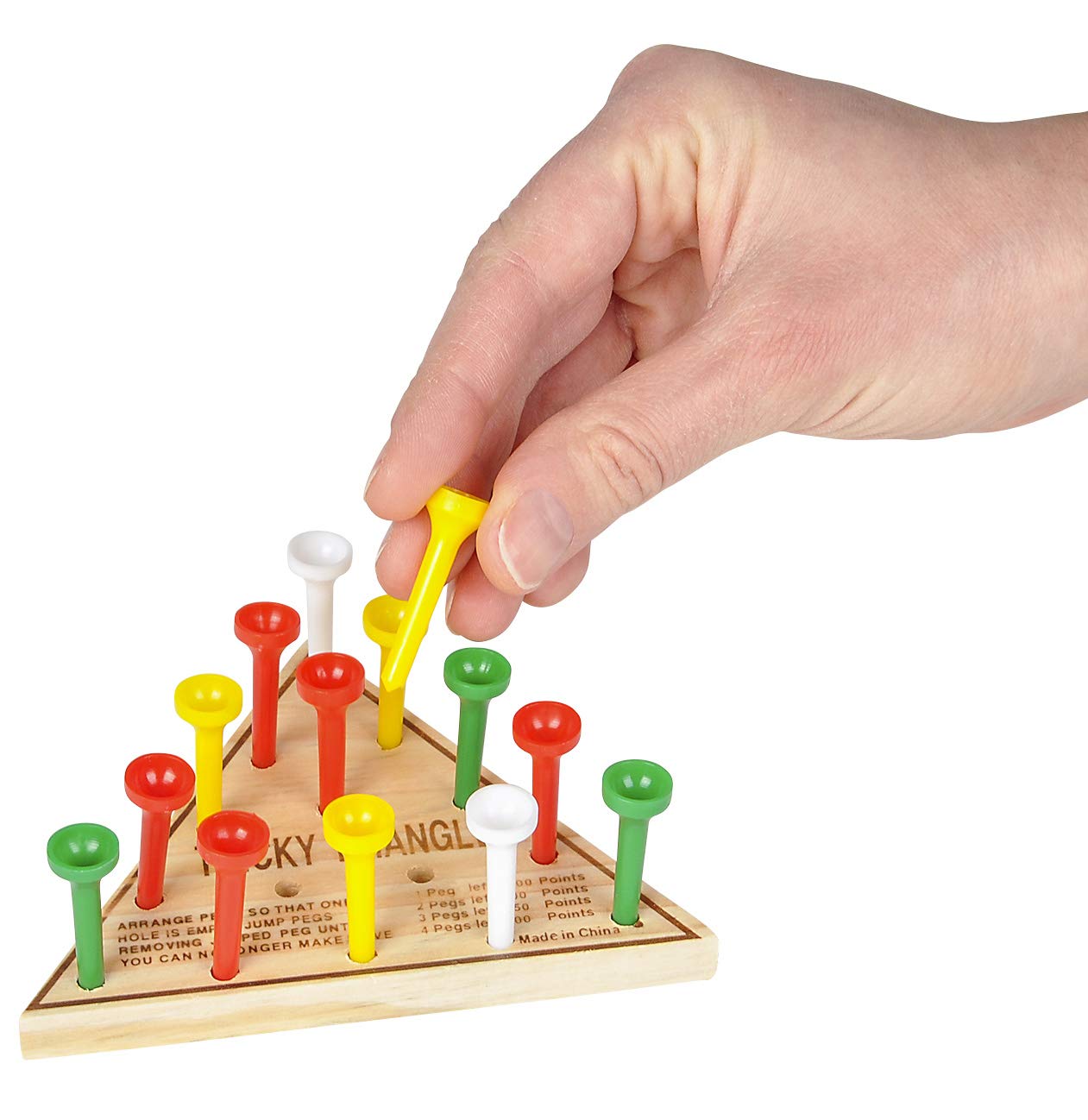 U.S. Toy Tricky Triangle Game - Assorted Travel Game, Wooden, Model MU845