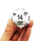 BESCON DICE Jumbo D20 38MM Solid White Dice - Big 20-Sided Game Cube Model BCD 55005