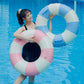 2PCS Pool Floats for mature-themed Striped Swim Ring Pool Floaties Inflatable Swimming Pool Raft Party Water Summer Beach Lounger Float Party Supplies (120#Multi Stripe 2)