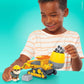 Mega Bloks Paw Patrol Toddler Building Blocks Toy Car - Rubble's City Construction Truck, 17 Pieces, Plastic, Multi, Model GYW91