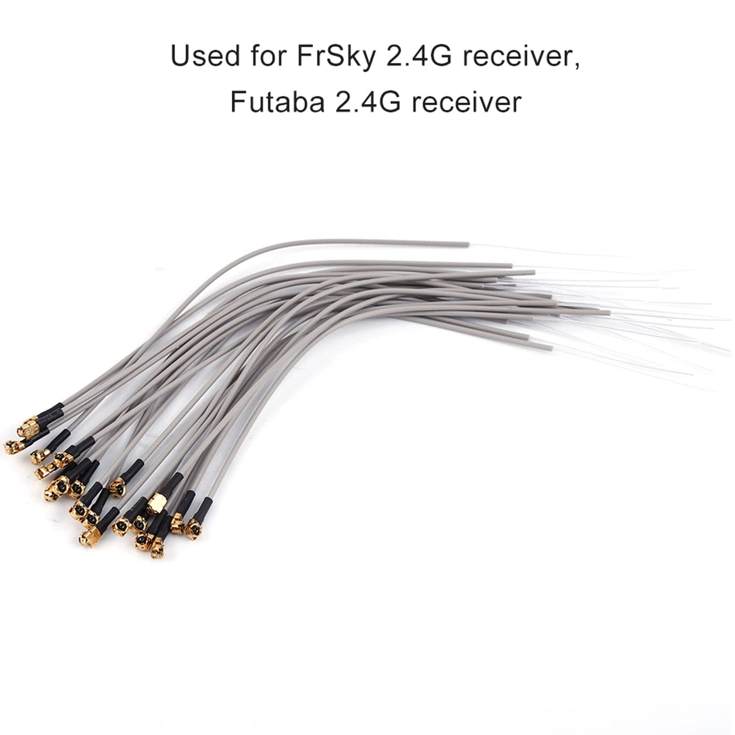 Plplaaoo 20Pcs 2.4G Receiver Antenna,Abs Aircraft Receiver Antenna Compatible Ipex Port For Futaba Frsky, Spektrum Receivers, An