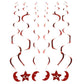 6pc/Pack Red Moon Ceiling Hanging Swirl Decoration Shining Dangling Streamers Banner for Wedding Baby Shower Birthday Party Supp