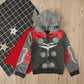 LEMONBABY Little Kids Unisex Boys Girls Superhero Cool Jacket Sweatshirt Hoodie Coat Costume (Thor, 5Y)