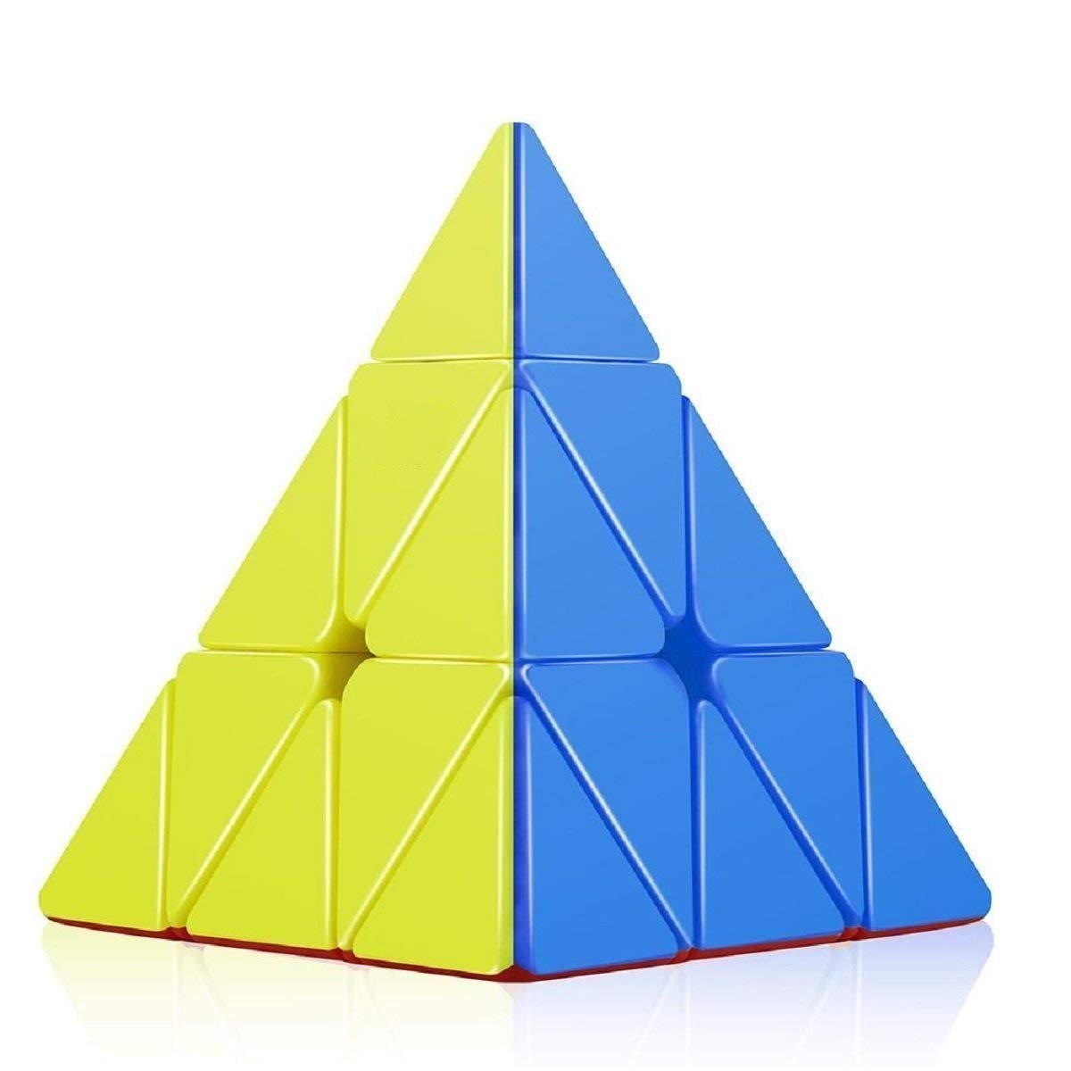 Vgrassp Plastic High Speed And Stability Pyraminx Stickerless Triangle Cube Puzzle (Multicolour)