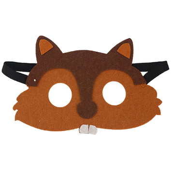 Jtnohx Felt Animal Masks, 10 Pcs Halloween Mask, Animal Costume for Birthday Party Supplies (squirrel Mask)