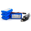 Coonyard (4-Pack) 7.4V 1500mAh Li-ion Rechargeable Battery with 5500 Plug Replacement for XLH 9135 9136 9137 9138 9145 9130 RC T