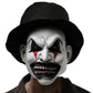 Wellinology Smiling Evil Clown Mask Halloween Scary Mask, Latex Creepy Half Face Elastic Band Realistic Horror Ghost Devil Demon