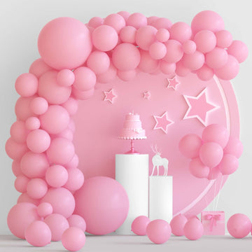 Tuparka Pink Balloons 102 Pcs Light Pink Balloons Garland Arch Kit 5 10 12 18 Inch Pink Balloons With Garland Strip For Birthday Baby Shower Wedding Easter Party Decorations