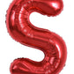 Toniful 40 Inch Large Bright Red Letter Balloons A-Z, Giant Jumbo Helium Foil Mylar Big Letter S Balloons For Birthday Party Ann