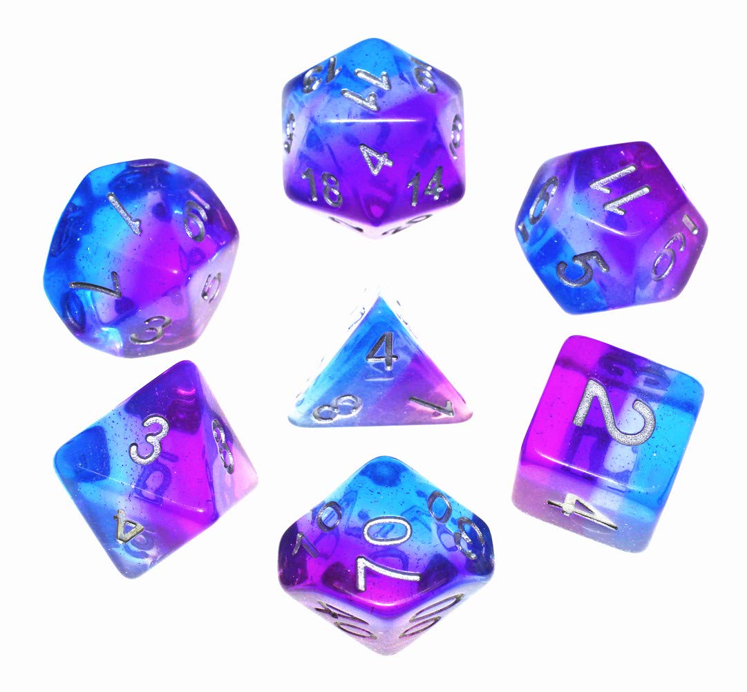 Polyhedral DND Dice Set RPG Rainbow Dice for Dungeons and Dragons(D&D) Role Playing Game,MTG,Pathfinder,Table Game,Math Games Di