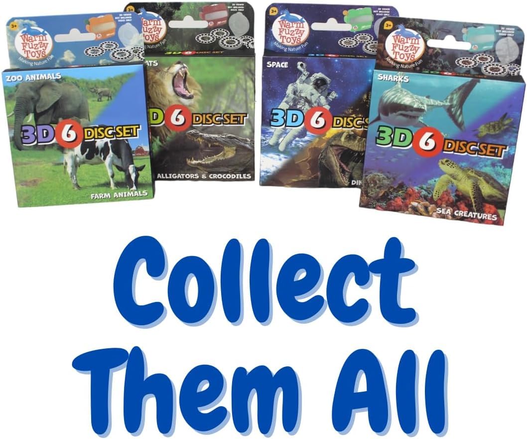 Warm Fuzzy Toys Forest And Snake Reels For Viewfinder - Viewfinder Reels For Kids & Adults, Classic Toys, 3D Reel, Retro Toys, C