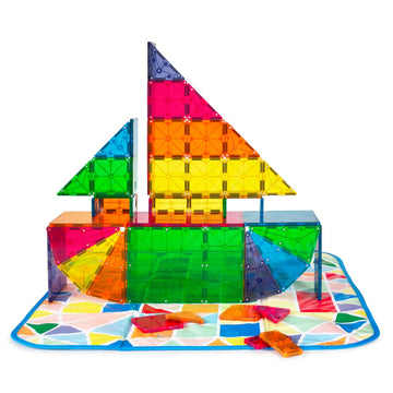 Magna-Tiles Storage Bin Bundle 84-Piece Magnetic Construction Set, The Original Magnetic Building Brand