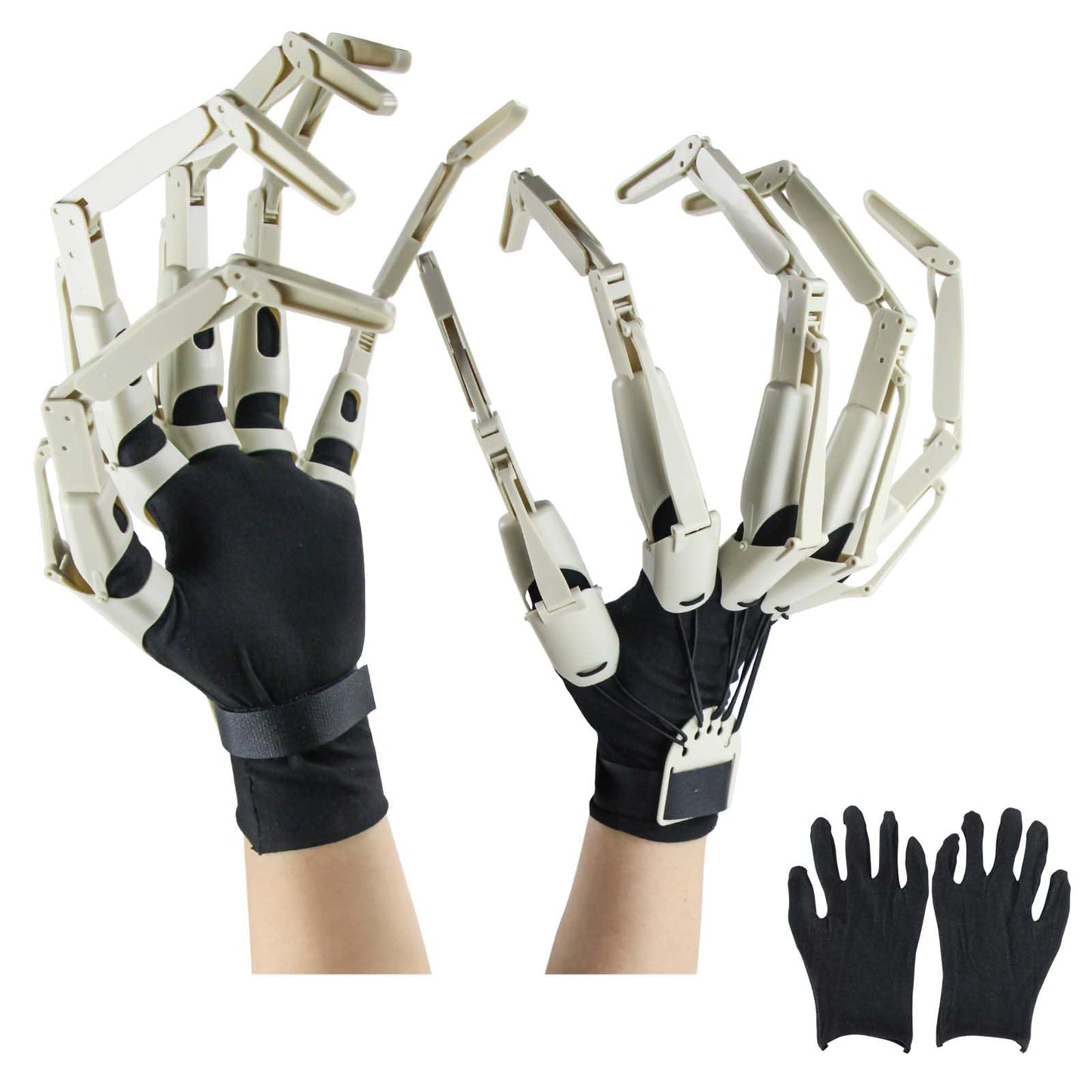 Halloween Articulated Fingers With Protective Gloves, Articulated Finger Extensions, Finger Claw With Protective Gloves, Scary A