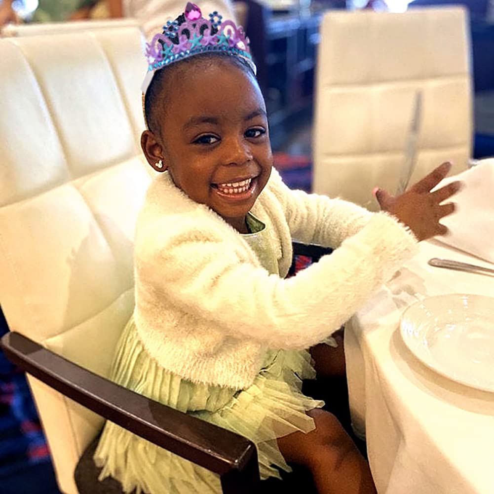 Princess Mermaid Costume Dress up Accessories for Girls Mermaid Gloves Tiara Crown Necklace Wand Earrings Bracelet Ring Princess