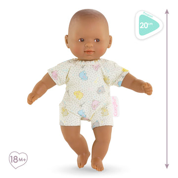 Corolle Mini Calin Bunnies Baby Doll - Small 8'' Soft Body With Brown Eyes And Bunny Pattern Outfit, Vanilla-Scented, Easy To Ho