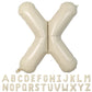 40 Inch Cream Letter Balloons, Large X Letter Balloons Foil Helium Balloons, Mylar Big Single Alphabet X Balloons, Cream Balloon