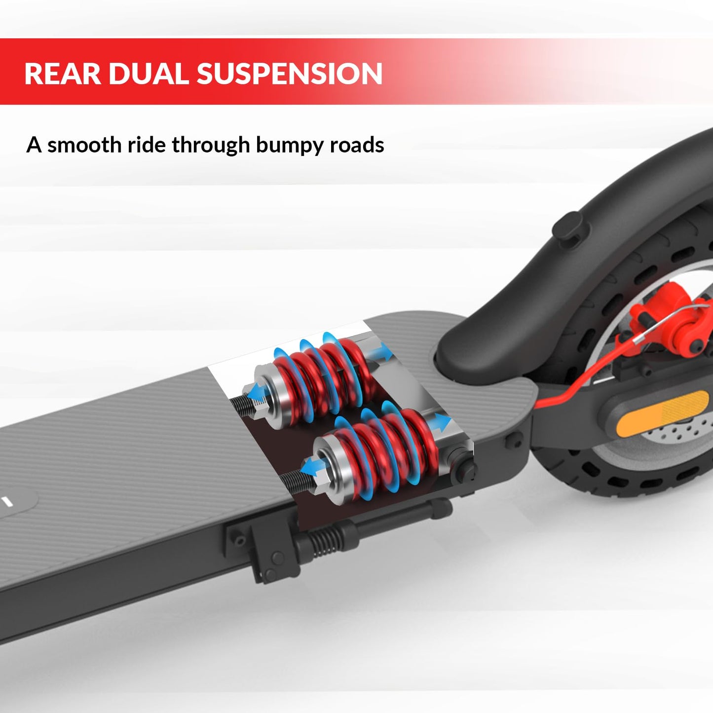 INVANTI E30 Electric Scooter with Smart APP  19.9 Miles Range & 18 MPH  350W Motor  8.5 Solid Tires  Rear Suspension and Turn Signals  Foldable Electric Scooter for mature-themeds and Teens