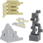 YUJHITP 300 Pcs White 1+2 Masonry Profile Bricks, Classic White Building Wall Bricks Blocks Bulk, Compatible with Lego Parts and