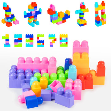 RATNAS Giant Blocks 30 pcs Plastic Preschool Building Blocks for Toddlers