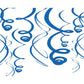 Royal Blue Swirl Decorations12 Pack