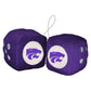 NCAA Kansas State Wildcats Football Team Fuzzy Dice, Purple