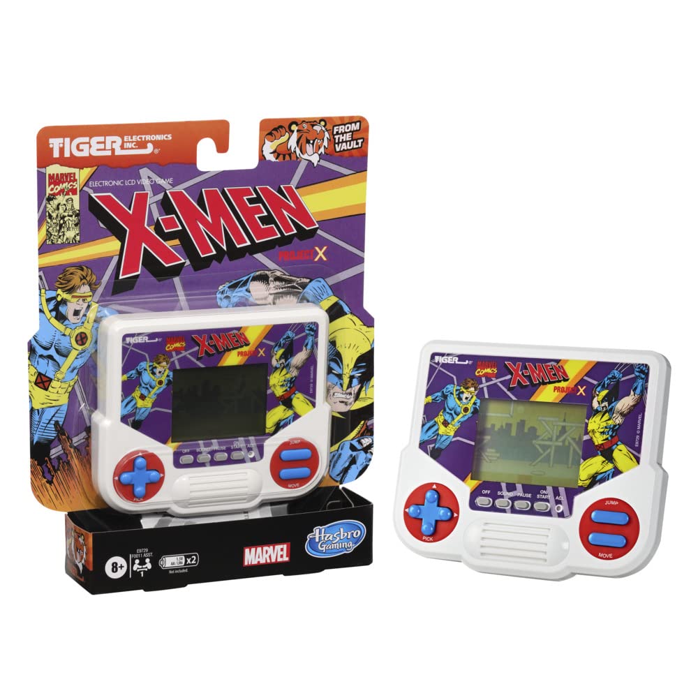 Hasbro Gaming Tiger Electronics Marvel X-Men Project X Electronic Lcd Video Game, Retro-Inspired 1-Player Handheld Game, Ages 8 And Up