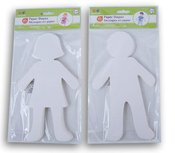 Paper People (Boy, Girl) Shapes - 30 Count