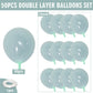 Sage Green Balloons Double Stuffed, 50Pcs Avocado Pastel Green Party Balloons, Eucalyptus Olive Green Latex Helium Balloons Retr